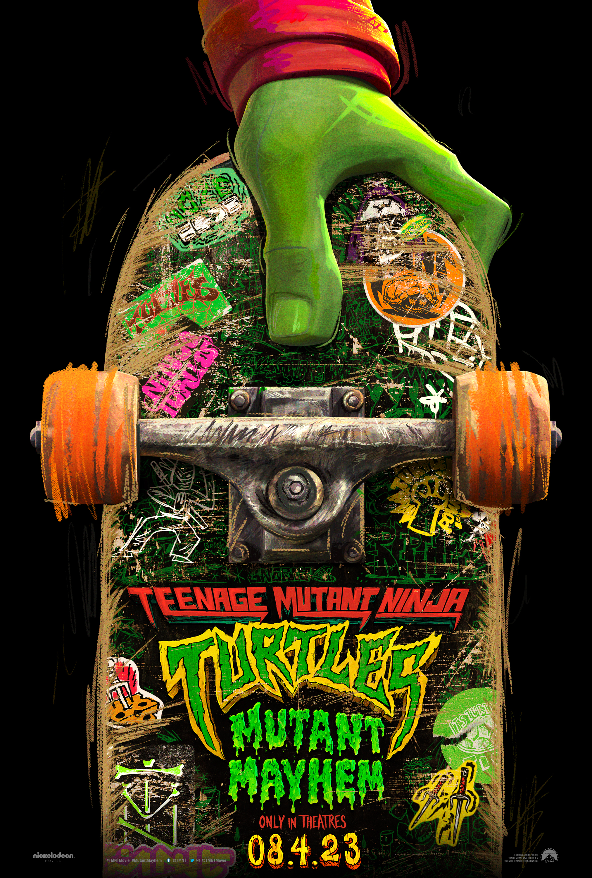 Teenage Mutant Ninja Turtles Mutant Mayhem 2023 Movie Poster - Listentee