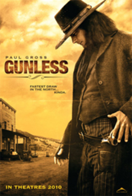 Is there no one who will enter a gun fight with Paul Gross? Teaser for 'Gunless'. 