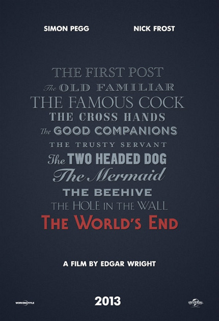 First Poster For Edgar Wright's THE WORLD'S END
