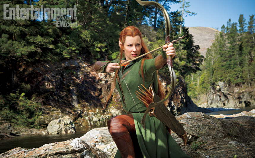 First Shot Of Evangeline Lilly As Tauriel In THE HOBBIT