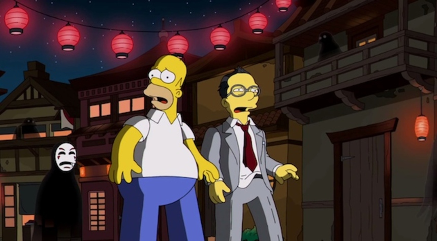 THE SIMPSONS Offer A Tribute To Miyazaki-San And Studio Ghibli