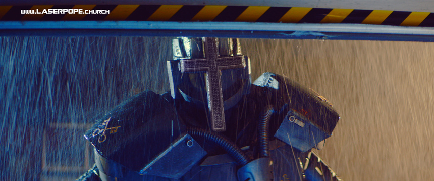 Laserpope - part pope, part machine!